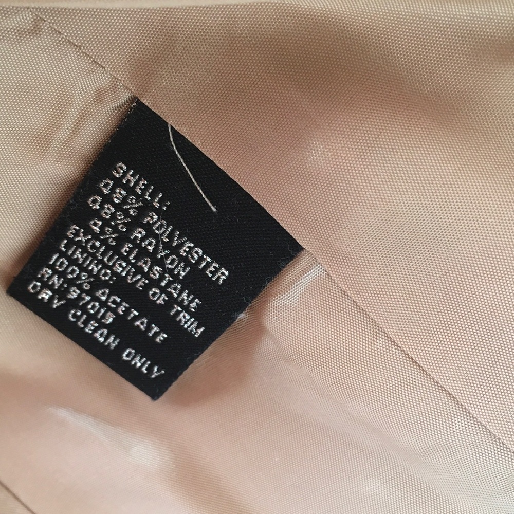 Women's Tan Collarless Jacket - Picture 6 of 6
